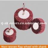 Non-woven flap wheel with shank