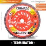 ZA 40# /60#/ 80#/ 100#/ 120# 4"-7" PEGATEC-TERMINATOR Flap Disc for different material as steel, stainless steel,cast iron,plastic and so on it is easy to install
