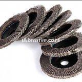 Abrasive flap disc for grinding stainless steel