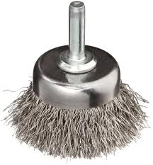 Crimped wire brushes